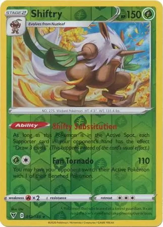 Vivid Voltage Shiftry #12/185 reverse holo